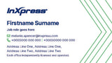 InXpress Business Cards - Angular Lines with Green Back