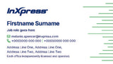 InXpress Business Cards - Curved Lines with Green Back