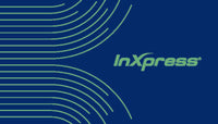 InXpress Business Cards - Curved Lines with Blue Back