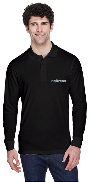 Men's Pinnacle Performance Long-Sleeve Piqué Polo (InXpress Embroidered Logo)