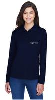 Ladies' Pinnacle Performance Long-Sleeve Piqué Polo (InXpress Embroidered Logo)