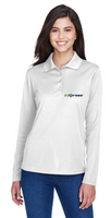 Ladies' Pinnacle Performance Long-Sleeve Piqué Polo (InXpress Embroidered Logo)