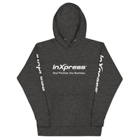 InXpress Unisex Hoodie (Logo on Chest, Right and Left Arm)