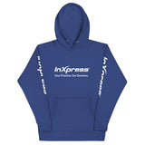 InXpress Unisex Hoodie (Logo on Chest, Right and Left Arm)