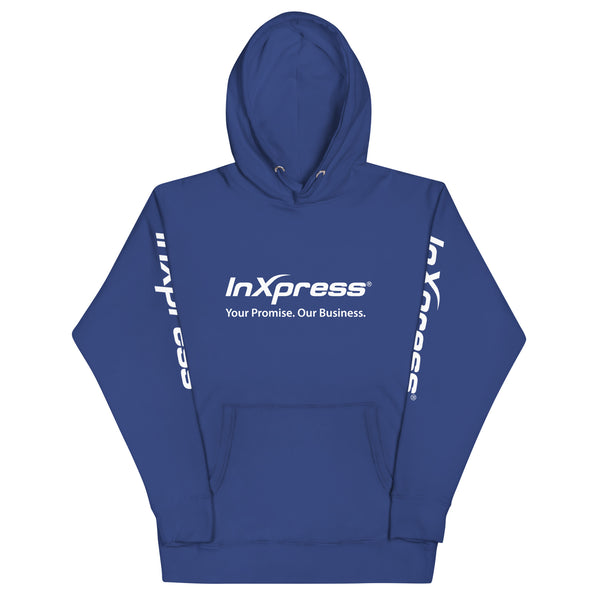 InXpress Unisex Hoodie (Logo on Chest, Right and Left Arm)